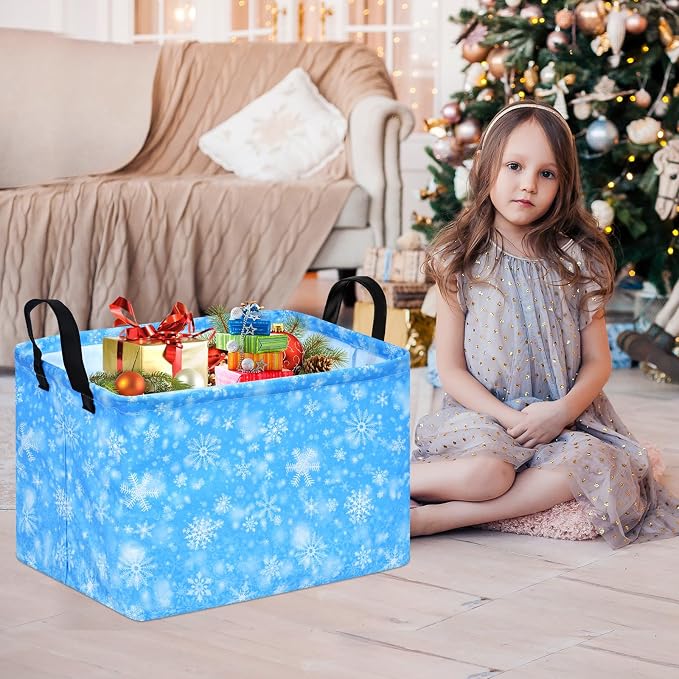 MAIZMZ Girls Storage Basket Kids Gift Storage Bins Foldable Closet Organizer Cube Baby Nursery Hamper Waterproof Clothes Toy Bin Book Shelf Party Decor - Image 4