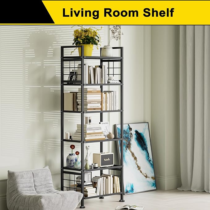GIOTORENT 6-Wire Garage Shelving Storage Shelves, Metal Shelving Unit Pantry Rack, Kitchen Storage Adjustable Shelf 900Lbs Capacity for Laundry Kitchen Bathroom Organizer(Black) - Image 4
