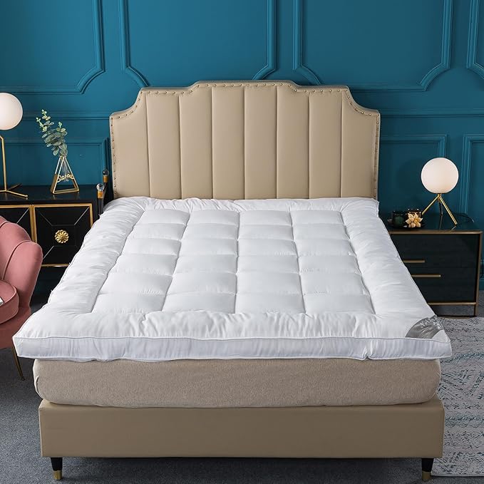 Pillow Top Mattress Topper Full Down Alternative Cooling Mattress Pad 2inch Thick Pillowtop Mattress Cover