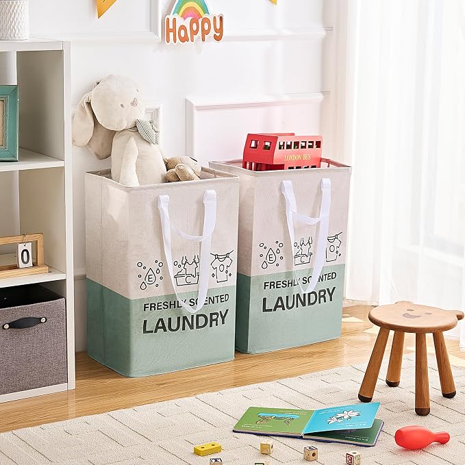 ELONG HOME Laundry Baskets, 92L Freestanding Laundry Basket with Handles, Waterproof Tall Collapsible Clothes Hamper for Dorm, Bedroom, Bathroom - Image 8