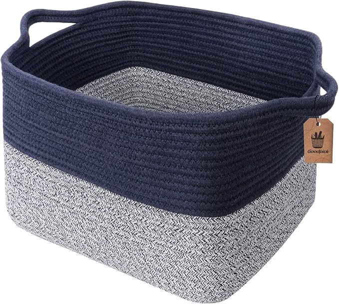 Goodpick Cube Storage Bins - Shelf Baskets for Towel Book Clothes, Closet Storage Bins for Office Woven Toy Basket for Shelves Baby Laundry Basket, 13''x10''x 9'' by Goodpick