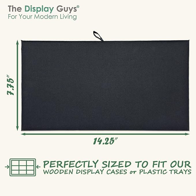 TheDisplayGuys For Your Modern Living 2-Pack Flat Foam Cushion Jewelry Display Pad Inserts - Burlap - Tray/Case Liners - Necklaces, Bracelets, Watches (Black) by The Display Guys - Image 2