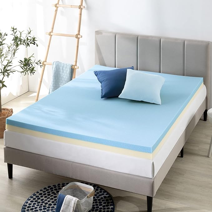 Sleep Master 4" Dual Support Gel Memory Foam Topper - Twin