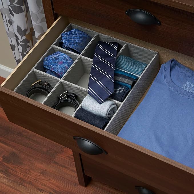 Household Essentials Grey 728-1 Deep 9 Section Drawer Organizer Box for Storage 12 in x 3.13 - Image 2