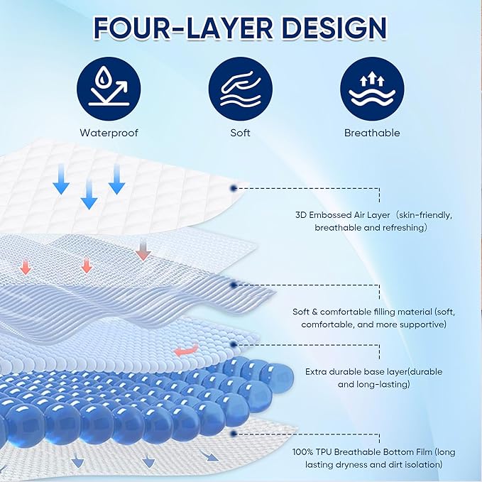 WESLEEPER Mattress Protector Waterproof Mattress Protector Mattress Bed Cover Super Soft Breathable Machine Washable Cover for Home, Bedroom, Hotel (Brown, Full)