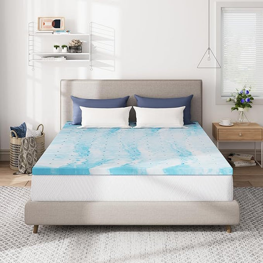 CH Charme House Mattress Topper 2 Inch Twin Size, Gel Infused Memory Foam Bed Topper for Back Pain Relief, Cooling Mattress Pad, CertiPUR-US Certified, 75×38"