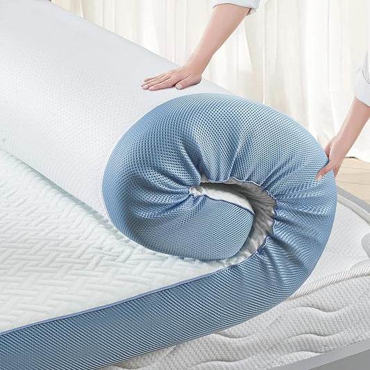 4 Inch Firm Mattress Topper Twin XL Size, Memory Foam Mattress Topper Extra Support, High-Density Memory Foam Bed Topper for Pain Relief, with Removable Soft Cover, CertiPUR-US Certified