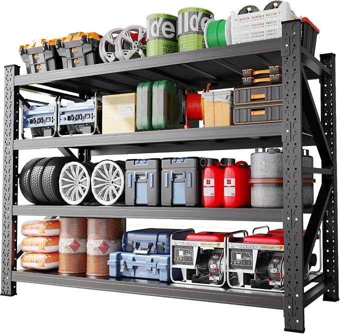 Garage Storage Shelves 5-Tier,Garage Storage System Shelves Adjustable,Storage Shelving for Basement,Pantry,Kitchen,Warehouse (1, 70" H*71" W*23.6" D) by LBVSKKSteelProducts