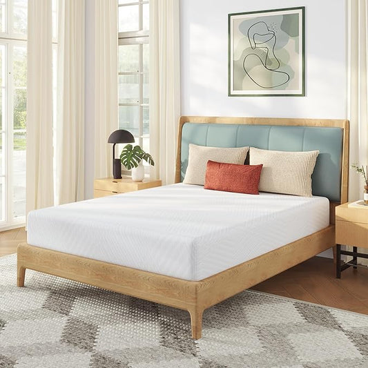 MLILY King Mattress in a Box, 10 inch Mattresses for Platform Bed Double Size Daybed, Green Tea Memory Foam Mattress for Cool Sleep & Pressure Relief, Medium
