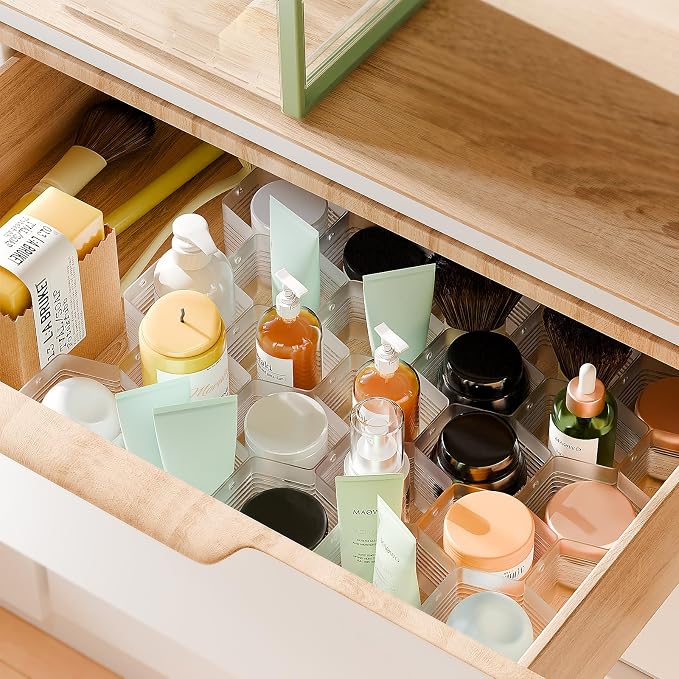 Honeycomb Separator Adjustable Drawer Organizer Divider for Underwear Belt-Scarf Socks Organizer (White(1pc)) - Image 4