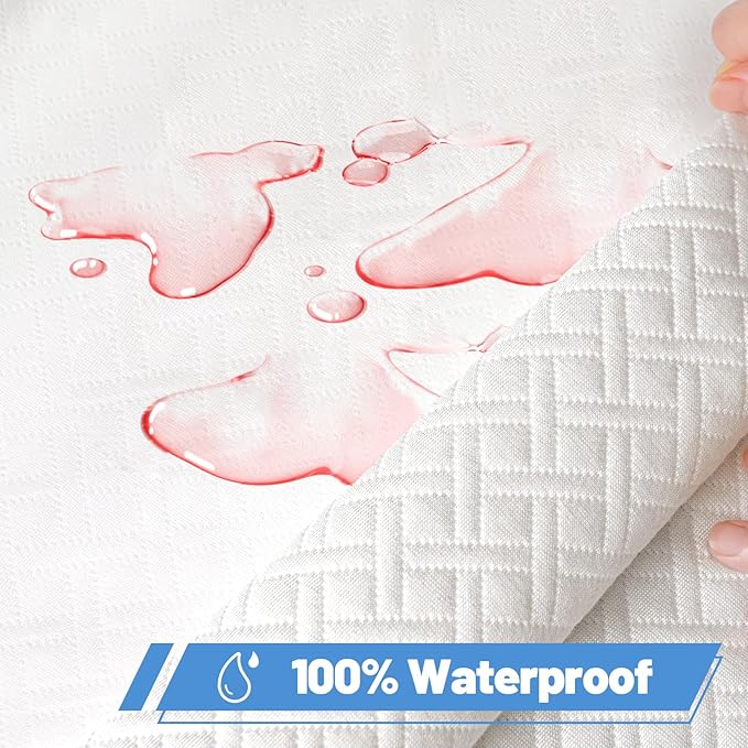 Premium Bamboo Mattress Protector – Full Size, Waterproof, & Ultra Soft Breathable Noiseless Washable Bed Mattress Cover for Comfort & Protection MC01FULL-L