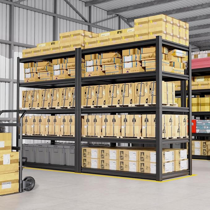 59 ''W Storage Shelves, 71‘’H Garage Shelving, Adjustable Garage Shelves, 3000lbs Heavy Duty Shelving ,5 Tier Garage Storage Shelves,Easy-To-Install Metal Shelf Storage Rack Shelving Unit 2 Pack - Image 2