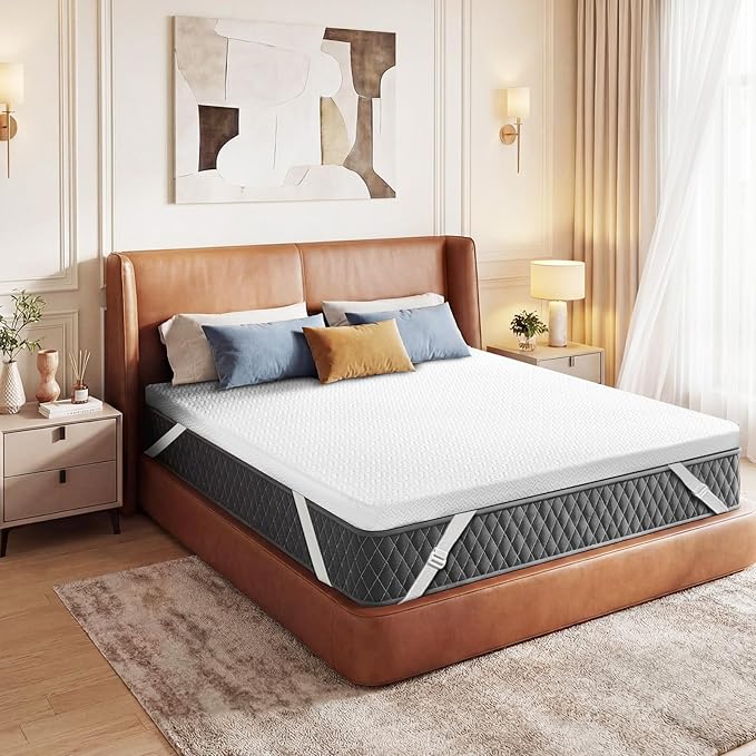 3 Inch Gel Memory Foam Mattress Topper King, Cooling Mattress Topper with Removable & Washable Cover, CertiPUR-US Certified