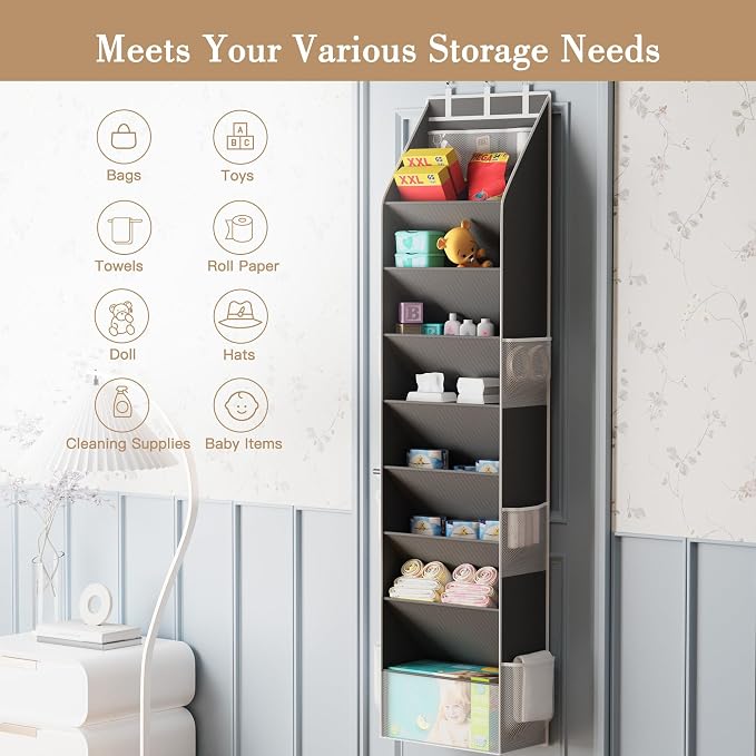 Criusia Shoe Organizer, Over the Door Shoe Organizer for Closet, Hanging Closet Shoe Storage with Large Deep Pockets, Holds Sneakers, Sandals, Boots, Fits 16–24 Pairs, Black - Image 7