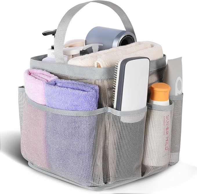 EUDELE Mesh Shower Caddy Portable for College Dorm Room Essentials,Shower Caddy Dorm with 8-Pocket Large Capacity for Beach,Swimming,Gym,Travel essentials by EUDELE