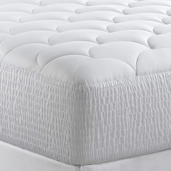 Marriott Mattress Topper - Plush, Quilted Mattress Pad with Hypoallergenic Fill - Fits Mattresses Up to 15" - California King