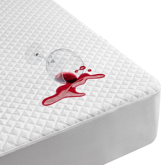 Premium Bamboo Mattress Protector – King Size, Waterproof, & Ultra Soft Breathable Noiseless Washable Bed Mattress Cover for Comfort & Protection MC02KING-T