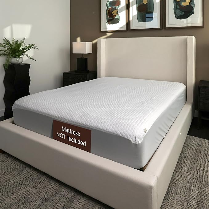23 Threads X161 Series Padded, Plush, Soft, Luxurious, Waterproof Noiseless Mattress-Protector Cover, Fitted, with Ctrl+Z Technology, Mattress Not Included, 16 Inch Deep, Twin