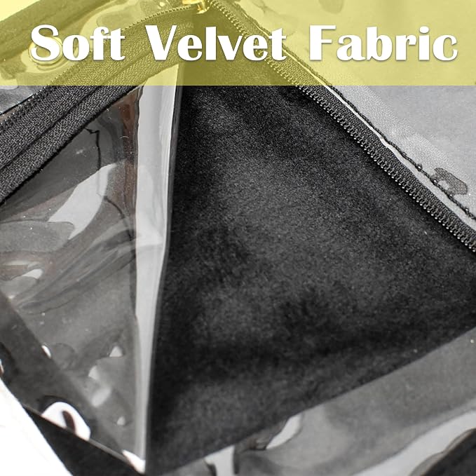 Travel Jewelry Organizer Case,Jewelry Bags for Traveling, Jewelry Binder with 24 Pcs Clear Zipper Velvet Pouches (Inner Pages, 3 PCS) - Image 5