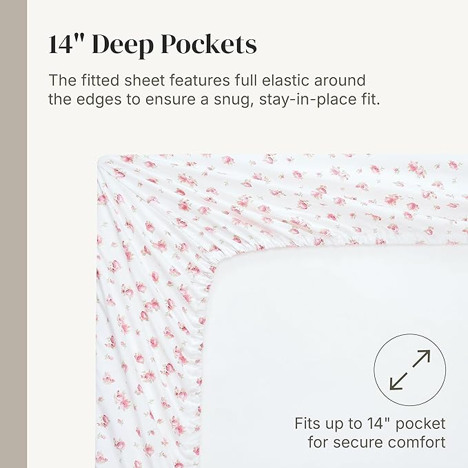 Modern Threads Silky Soft Microfiber and Wrinkle Free Sheets - Luxurious Microfiber Bed Sheets Includes Flat Sheet, Fitted Sheet with Deep Pockets, & Pillowcases Ivory, Twin