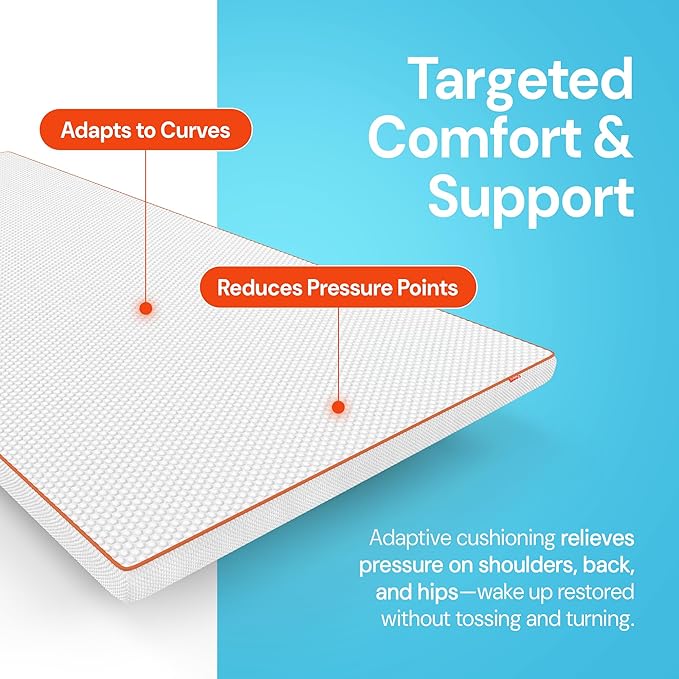 Dormeo The Essentials Mattress Topper, King, 2-Inch with Octacell Technology, Plush Comfort, Breathable, Cooling Foam Mattress