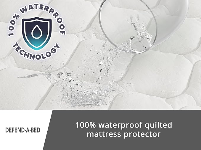 Defend-A-Bed Deluxe Quilted Waterproof Mattress Protector, Full