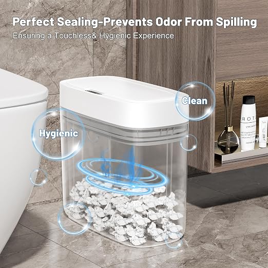 JUDRDO Small Trash Can for Bathroom, 3.5 Gallon Automatic Touchless Trash Can with Lid,Motion Sensor Slim Garbage Can Waterproof Trash Bin Waste Basket for Bedroom, Kitchen - Image 5
