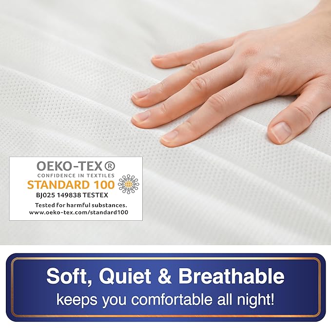 All-in-One Mattress Protector, Zippered Encasement, Water & Stain Resistant, Triple Seal Protection, RV Short Twin, White