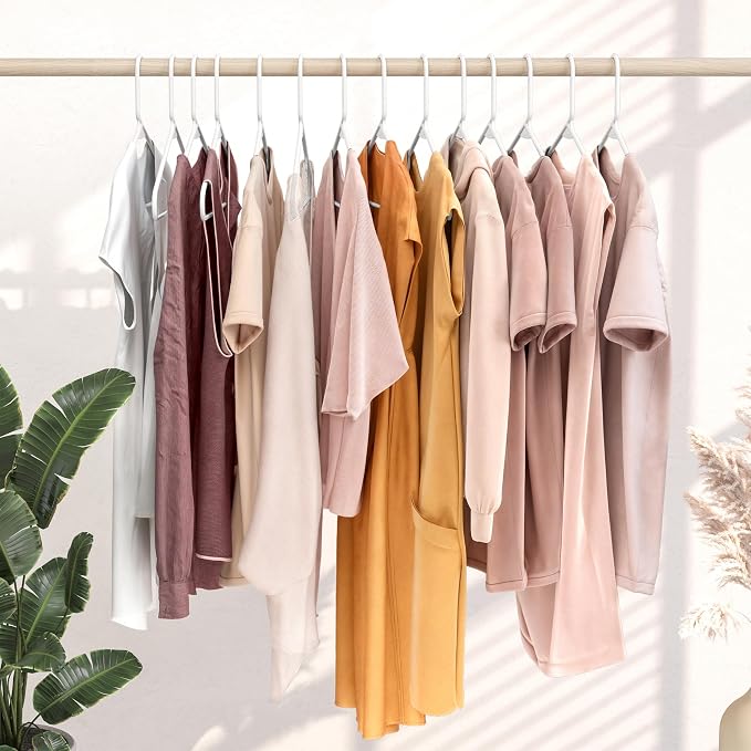 Plastic Hangers 20 Pack White - Clothes Hangers - Makes The Perfect Coat Hanger and General Space Saving Hangers for Closet and New Apartment Essentials - Percheros Ganchos para Colgar Ropa Hangars - Image 6