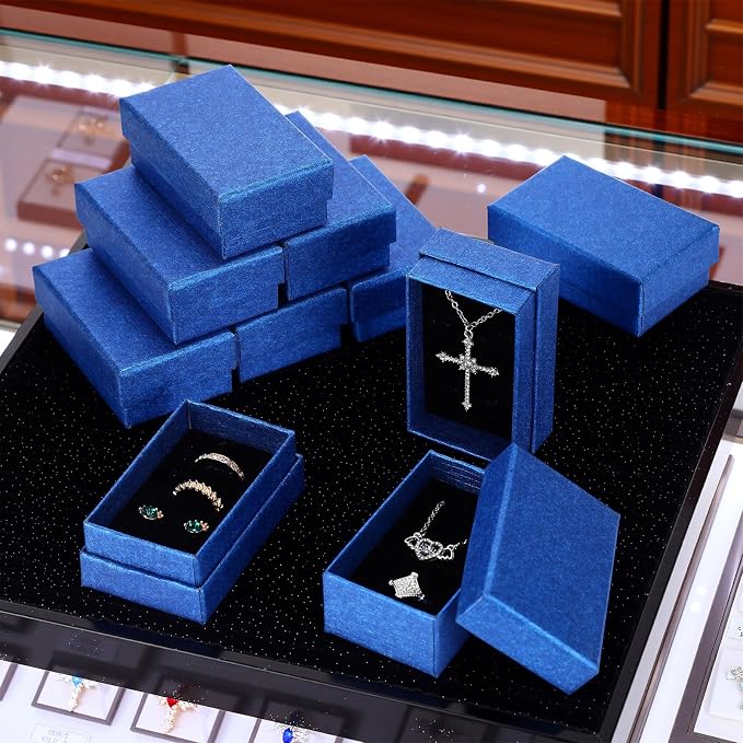Batiyeer 36 Pcs Cardboard Jewelry Gift Boxes Jewelry Boxes Packaging Small Earring Gift Box with Lids for Necklace Ring Bracelet Party - Image 6