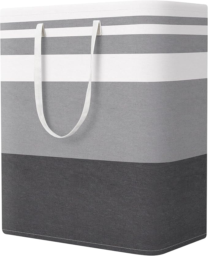 StorageRight Laundry Basket Hamper Large Collapsible Laundry Hamper with Easy Carry Handles，Freestanding Clothes Hampers for Laundry, Bedroom, Dorm, Clothes, Towels, 125L, Gradient Grey by StorageRight