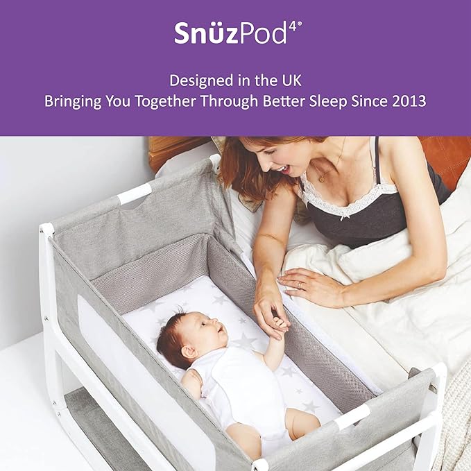 Snuz - Baby Crib Waterproof Mattress Protector for Night Time Accidents, Super Soft and Absorbent Cotton Pad, Hypoallergenic, Machine Washable (30 x 16”)