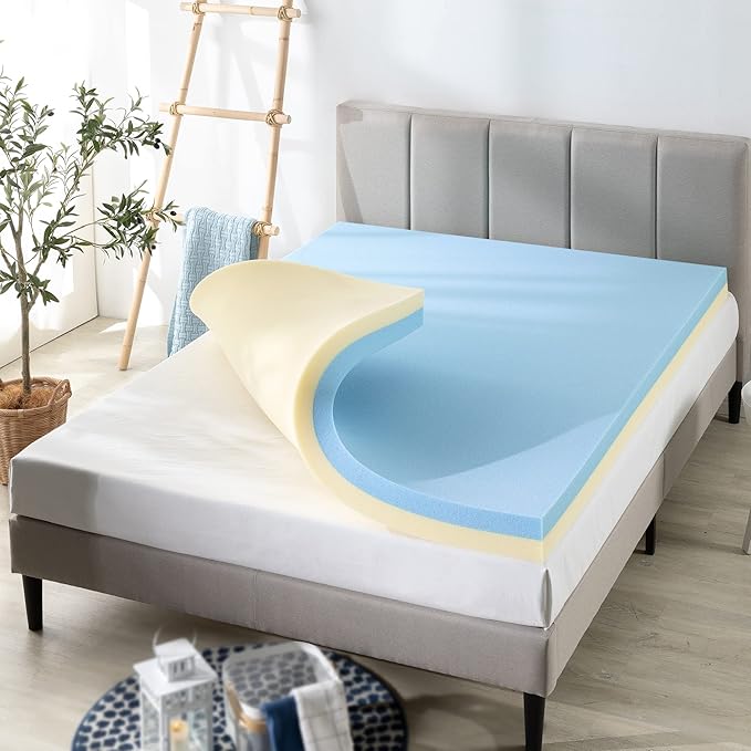 Sleep Master 4" Dual Support Gel Memory Foam Topper - Twin