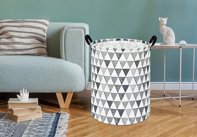Baby Waterproof Storage Basket Kids Hamper Nursery Bins Organizer Gift Toy Box Laundry Basket for Women Large Canvas Collapsible Chest for Home/Dorm/Office/Room Decor - Image 5