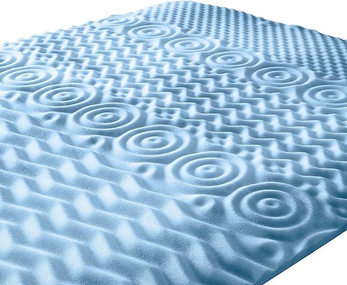 Serta Comfort Zone Cooling Memory Foam Mattress Topper, 1.5 Inch, Queen