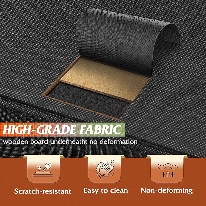 WLIVE Nightstand, Nightstand with 2 Drawers, Bedside Furniture, Night Stand, Small Dresser for Bedroom, College Dorm, End Table with Fabric Bins, Dormitory, Black and Rustic Brown