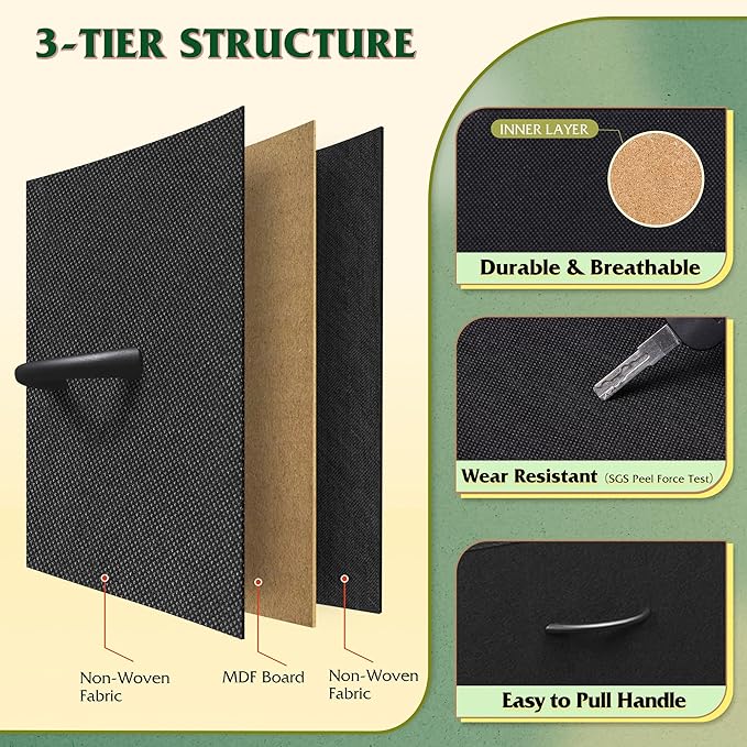 WLIVE Fabric Dressers for Bedroom with 10 Drawers, Chest of Drawers, Dresser for Closet, Living Room, Hallway, Entryway, Black