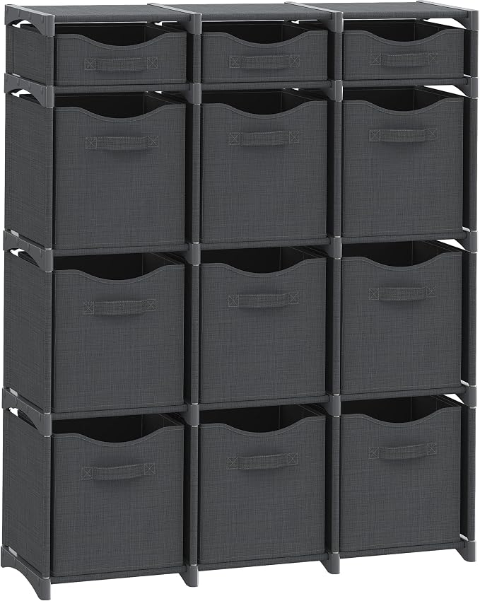 Cube Storage Organizer with Storage Bins Included - The Perfect Closet Organizers and Storage Solution. Includes 12 Storage Cubes, Great For Toy Storage, Closet Storage, Clothes Storage (Pink) by Neaterize