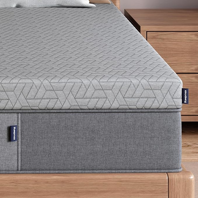 Sleepmax Extra Firm Mattress Topper 4 Inch King Size - Fusion Memory Foam Bed Topper Enhanced Pain Relief - Gel Bamboo Charcoal Green Tea Copper Cooling Pad with Cover No Odor - CertiPUR-US Certified