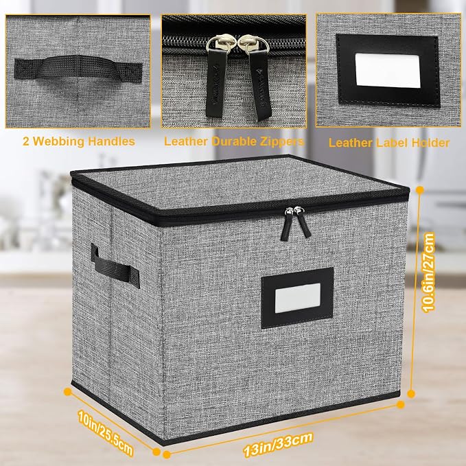 Champagne Flute Storage Box,Quilted Stemware Storage Box Hard Shell,Stackable Champagne Glass Container,Wine Glass, Crystal Glassware, Drinkware Case for Moving Transport(Grey) - Image 5