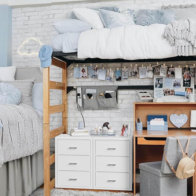 BOLUO Closet Drawers White 3 Drawer Dresser for Closet Organizers and Storage Bedroom Dorm Modern - Image 4