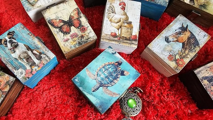 RK Collections Nautical Sea Turtle Keepsake Box | Home Décor, Gifts for Beach, Sea, Ocean Animal, Turtle Lovers | Jewelry Storage Box for Girls, Women (3TS1) - Image 3