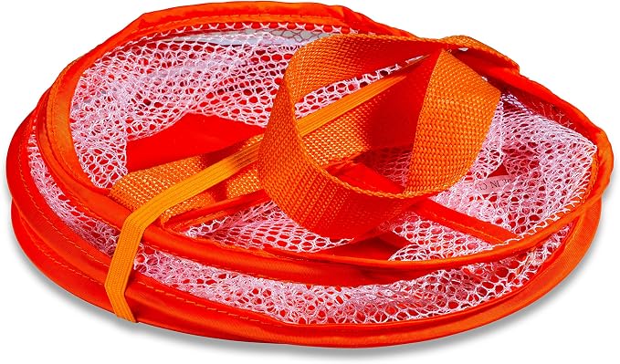 Handy Laundry Portable Shower Caddy – Collapsible Mesh Organizer with Handle, Quick Dry, Large Compartments for Dorm, College, Gym, Travel, Camp, Bathroom Essentials (Orange) - Image 5