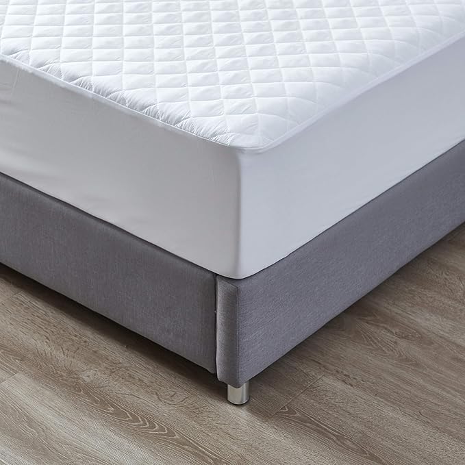Queen Size 100% Waterproof Mattress Protector, Quilted Cooling Fitted Bed Mattress Cover Pad, 13"-15" Deep Pocket, Soft and Breathable Noiseless Machine Washable, Vinyl Free (Queen)