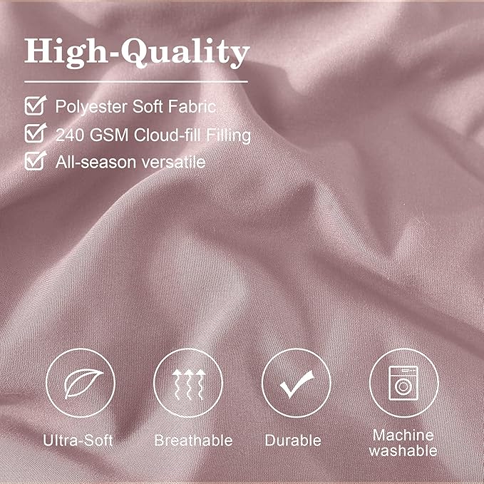 Monbix King Size Comforter Set - 7 Pieces Bed in a Bag King, Zephyr Bedding Sets with Comforter, All Seasons Comforter Bed Set with Sheets, Pillowcases & Shams
