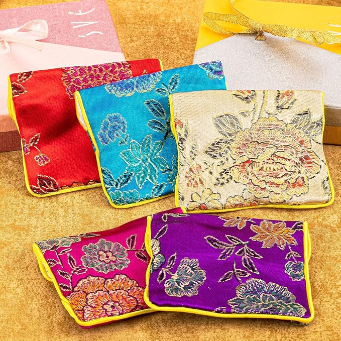 OceeK Travel Jewelry Case,Jewelry Silk Purse Pouch Gift Case, for Women Teen Girl Gifts,Color,Small,15 Pack - Image 7