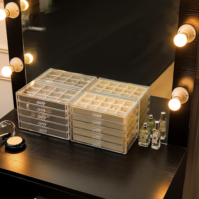 Cq acrylic Jewelry Organizer With 5 Drawers - Image 5