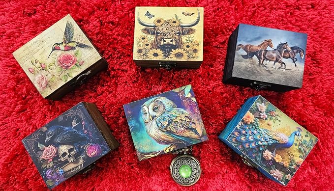 Owl Trinket Box Small Jewelry Keepsake Box | Earrings Necklace Storage Box for Girls Women | Owl lovers Gift Idea Valentine's Day, Birthday Christmas, Weddings, Animals Ornaments for Home Décor - Image 7