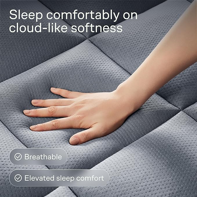 Ultra Soft Twin XL Size Mattress Topper - Viscose Made from Bamboo Pillow Top Mattress Pad for Back Pain Relief - Naturally Cooling for Hot Sleepers, Gray