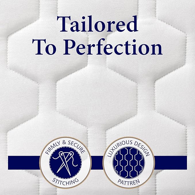 The Grand Hotel Collection Queen Size Mattress Pad - Thin, Lightweight, and Breathable Mattress Pad - Ideal for Hot Sleepers & Plush Mattresses - Deep Pocket Fits up to 18" - Easy to Wash (60 X 80)